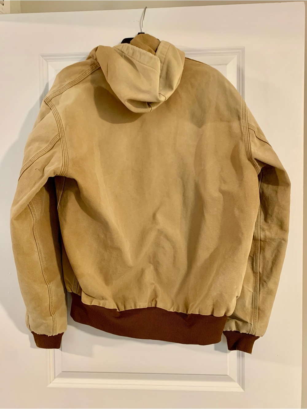 Carhartt Tan & Brown Hooded Work Jacket - Picture 2 of 6